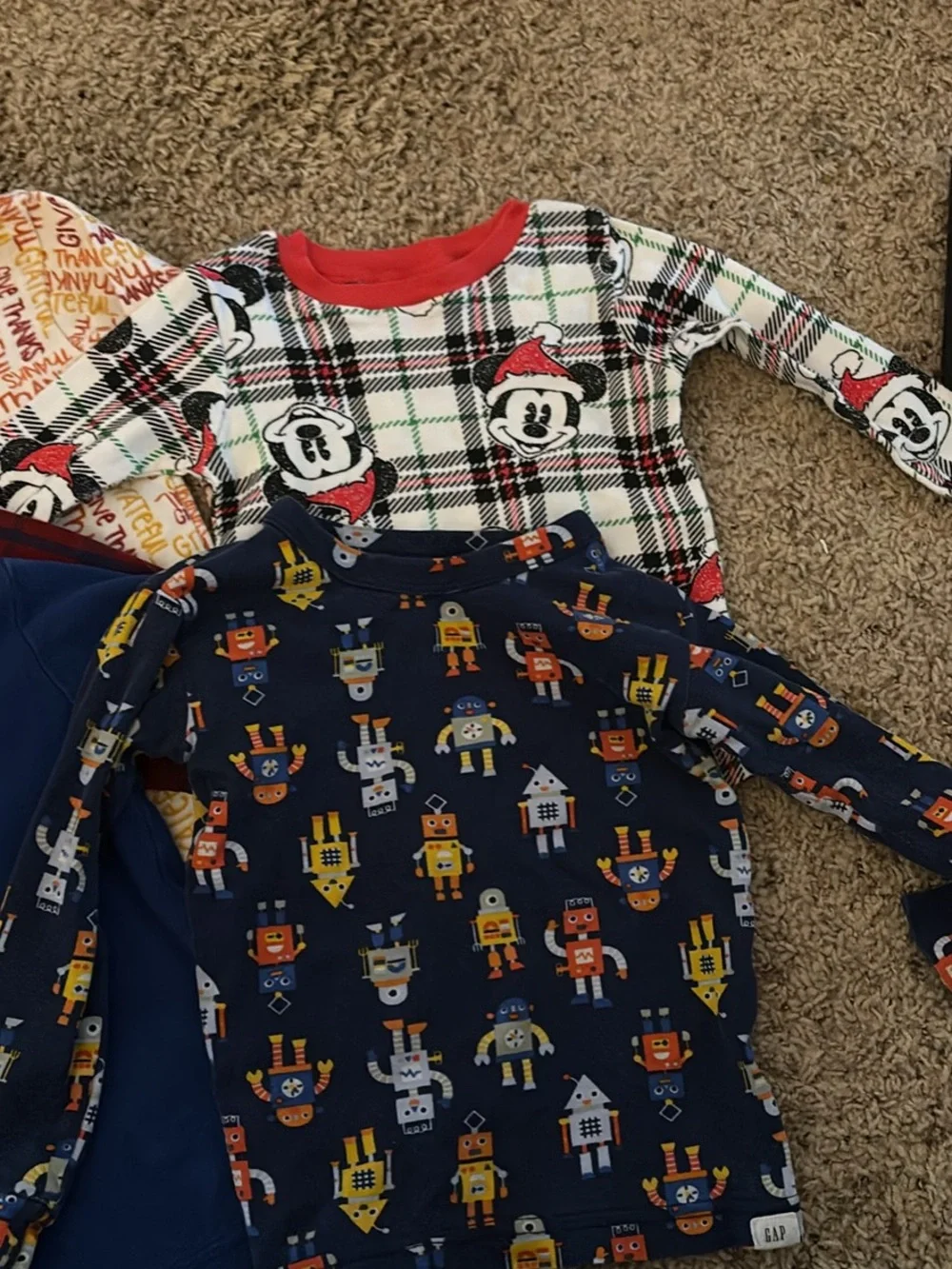 Lot of 2T shirts. Children's Navy Robot Long Tee, Mickey Mouse- GAP/Disney